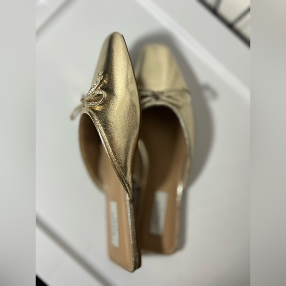 NWOT Steven by Steve Madden New York Gold Metallic Callandra Flat Mule Women’s 9 - Picture 4 of 7